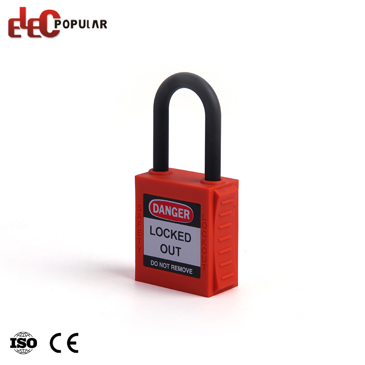 elecpopular новый дизайн Multi Color High Security Insulation Shackle Safety Padlock с ключом